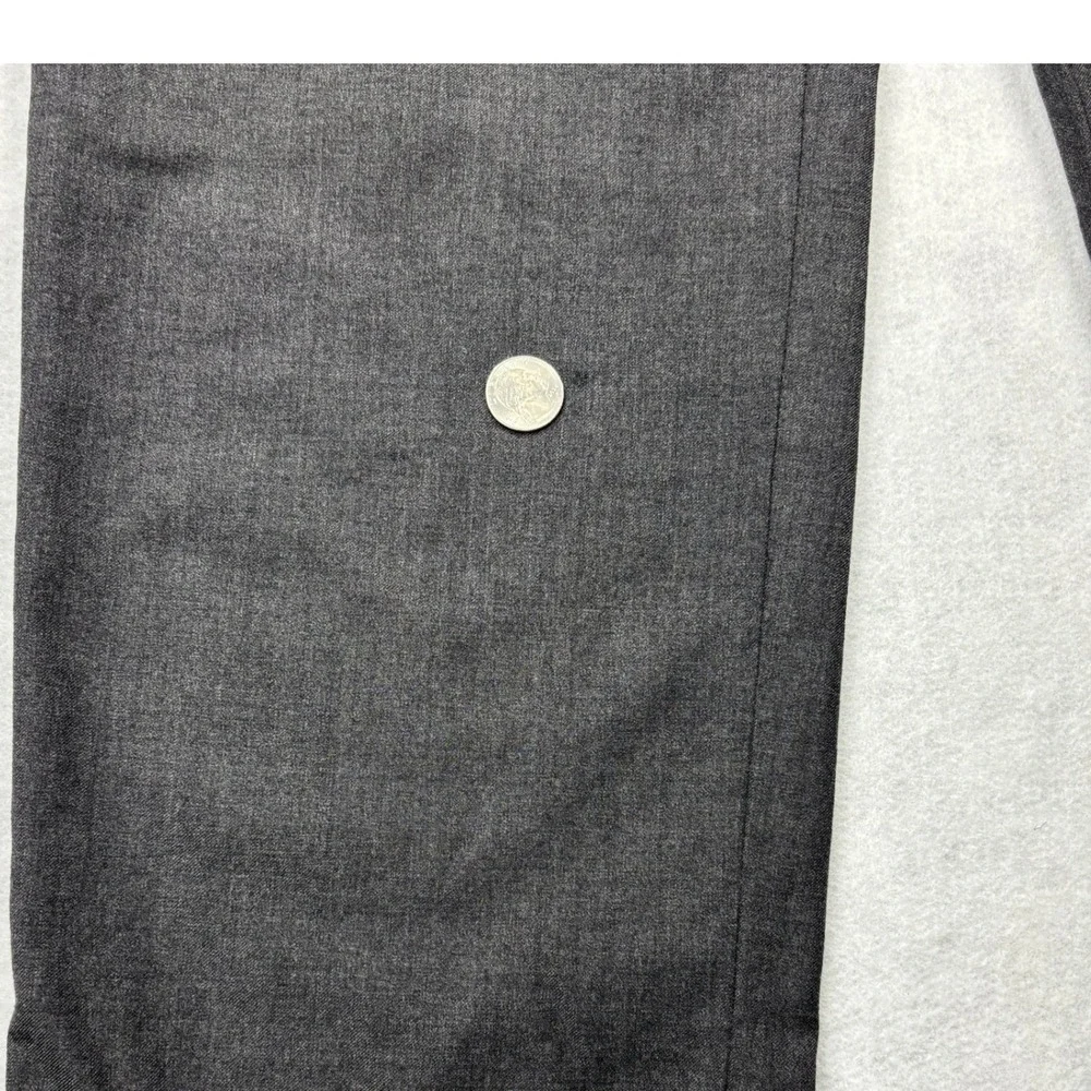 Brooks Brothers Mens Charcoal Gray 100% Wool Pleated Cuffed Dress Pants 35x29